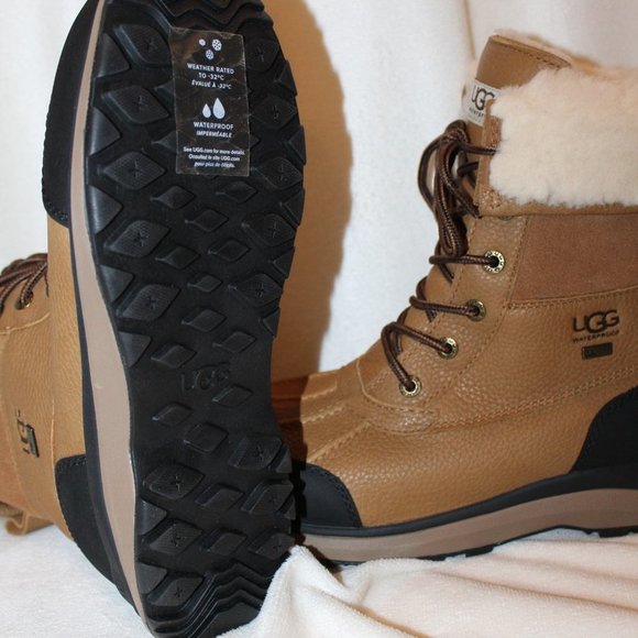 NEW UGG WOMEN'S ADIRONDACK III LEATHER SHEARLING LINED WINTER SNOW BOOTS - Picture 6 of 8